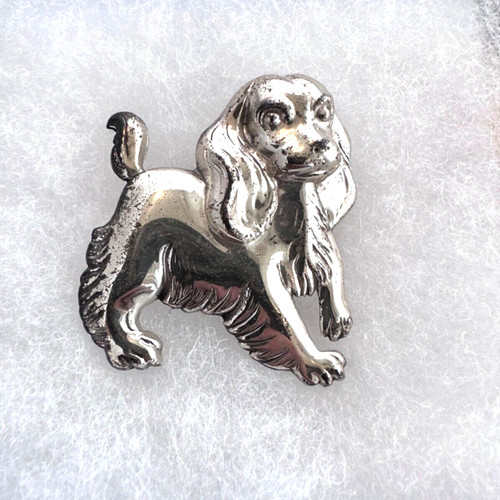 Spilla cane vintage argento - spilla,