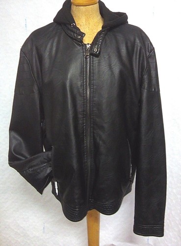 Giubbino ecopelle nero - giubbino, con