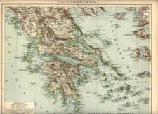 1899 antica mappa grecia - 1899,