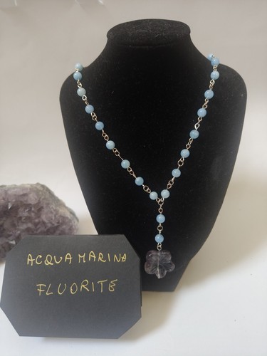 Collana catena acquamarina - collana,