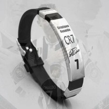 BRACCIALE ACCIAIO E SILICONE UOMO AUTOGRAFATO CR7 CRISTIANO RONALDO