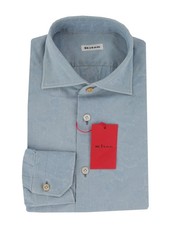 Camicia In Cotone Blu Fancy