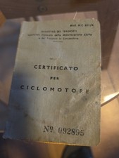 Certificato Per Ciclomotore Libretto Itom Tourist