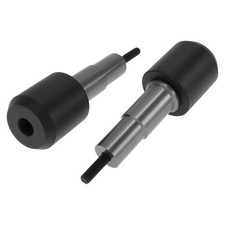 Per moto: Protezione telaio 2.28"x6.1", titanio, 2 set