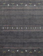 Quadrato Grigio Tappeto 5x5