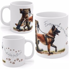 Tazza Malinois belga ceramica