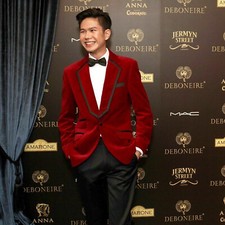 Uomo Rosso Fumare Giacche