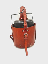 Borsa in pelle cavalleria con kit disordine metallo bici cavallo esercito svizzero militare 1967 MEWA
