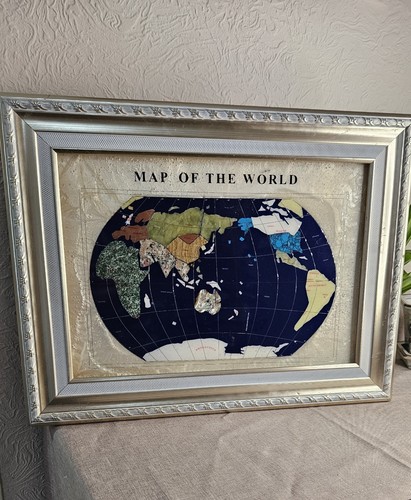 Mappa del mondo - , incorniciata