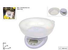 BILANCIA DIGITALE LCD DA CUCINA CON VASSOIO ELETTRONICA DA 1 GR A 5 KG TARA B05