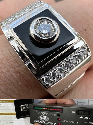 Anello uomo moissanite - , vero