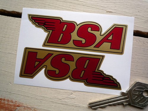 Bsa shaped motorcycle stickers - bsa,