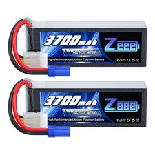 2x Zeee 4S 3700mAh batteria lipo 14.8V 60C EC5 for RC auto buggy camion elicottero barca