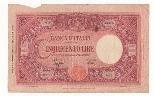 500 lire grande - c, fascio