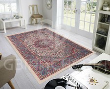 Tappeto Orientale Kirman Panna
