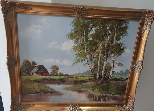 Dipinti olio tela stagno - dipinti,