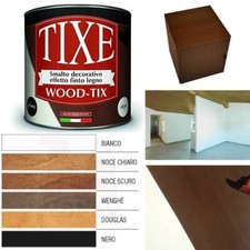 Smalto decorativo finto Effetto Legno Vernice Ferro Plastica 500 ml WoodTix Tixe