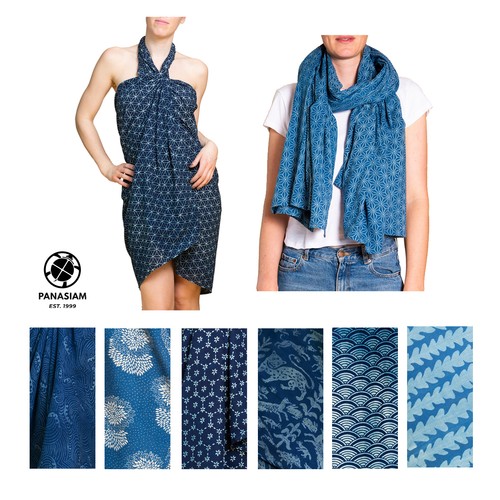 Panasiam sarong indigo - indigo,