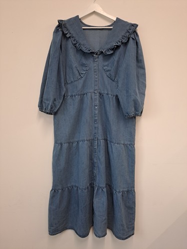 Denim tiered maxi dress - tu,