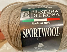 Filatura di Crosa Sportwool 100% Superwash Wool. DK . 2 Balls. Lt Brown