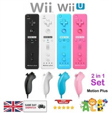 NUOVO telecomando Motion Plus + Nunchuck per console Nintendo Wii / Wii U