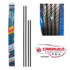 4 Salvaporta protezione portiere auto Carbonio montaggio a incastro 870+670 mm