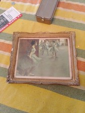 Vecchia Stampa  Su Cornice Legno Gesso  Scuola Di Ballerine