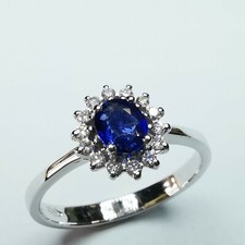 Anello con zaffiro brillanti - con, e