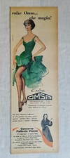 PUBBLICITA' CARTACEA ORIGINALE ADVERTISING CALZE "OMSA" del 1959 misure cm.10x32