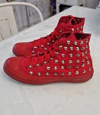 SNEAKER CONVERSE ALL STAR BORCHIE ARGENTO ALTE ROSSE