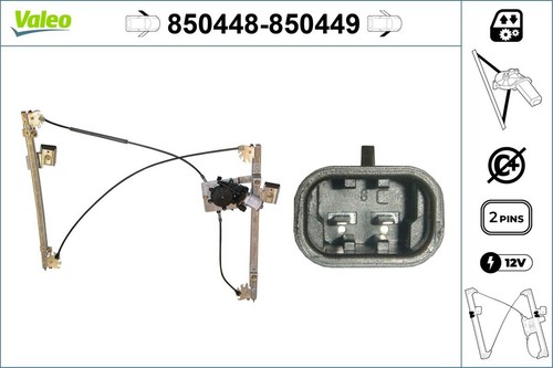 Alzavetro valeo 850448 per - valeo,
