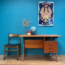 Scrivania scandinava teak MASSICCIO MIDCENTURY SCRITTOIO UFFICIO DESIGN SVEDESE