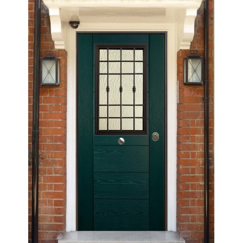 Portone blindato verde con - blindato,