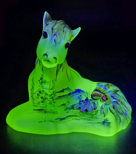 Fenton vetro topazio vaselina - fenton,