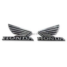 Logo cromato nero honda wing - logo,