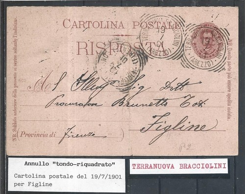 1901 intero postale - ,