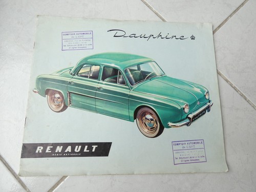 Renault dauphine 1956 brochure - renault,