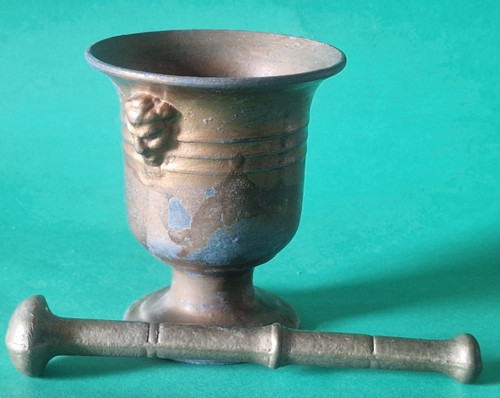 Antico mortaio pestello - mortaio, e