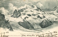 Antique Postcard Monte Rosa