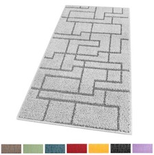 Tappeto Cucina Tessitura 3D Morbido Assorbente Antiscivolo Design Geometrico