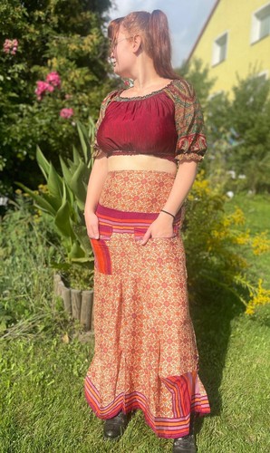 Bohemian indian silk long - indian,