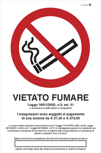 Cartello vietato fumare - cartello,