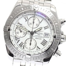 Orologio Uomo Automatico BREITLING Chronomat Evolution A13356 Data Quadrante Bianco_912355