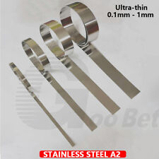 Barra piatta acciaio inox A2 304 striscia metallica lamiera nastro rotolo spessore 0,1 mm-1 mm