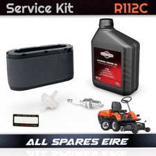 Husqvarna R112C Rider Service Kit con aria, filtri carburante, spina e olio m...