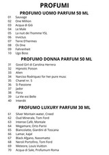 Profumi Parfum uomo donna 50 ml nuovi