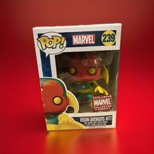 Funko Pop Vision 239 Marvel Collector Corps Exclusive Vinyl Figure Comic Retro
