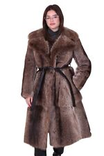 CAPPOTTO PELLICCIA DI PROCIONE CAPPOTTO PELLICCIA DI VOLPE FOURRURE RENARD GIACCA PELLICCIA MARMOTTA