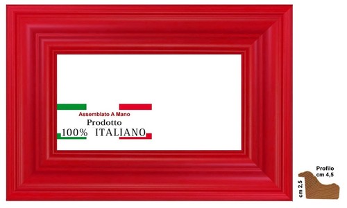 Cornice rossa incavo in - cornice,