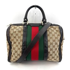 Gucci GG Canvas Leather Sherry